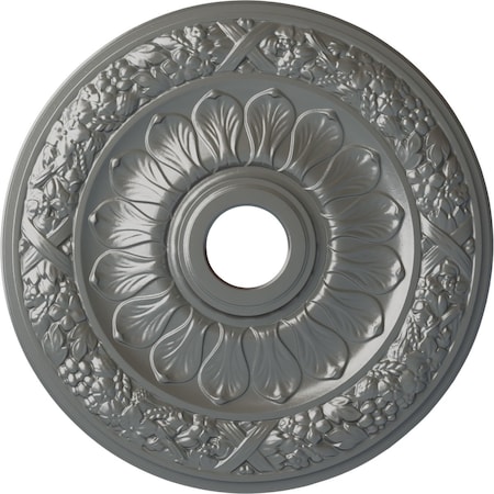 Swindon Ceiling Medallion (Fits Canopies Up To 6 1/8), Hand-Painted Silver, 24OD X 4ID X 1 1/2P
